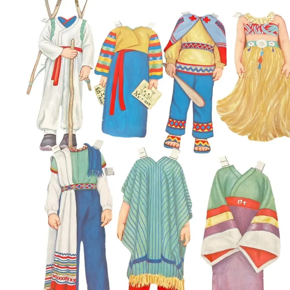 Vintage Platt & Munk Paper Dolls of Far Off Lands Vtg 1969 Made in USA Toy READ